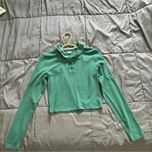 Sundays best, cropped collard long sleeve